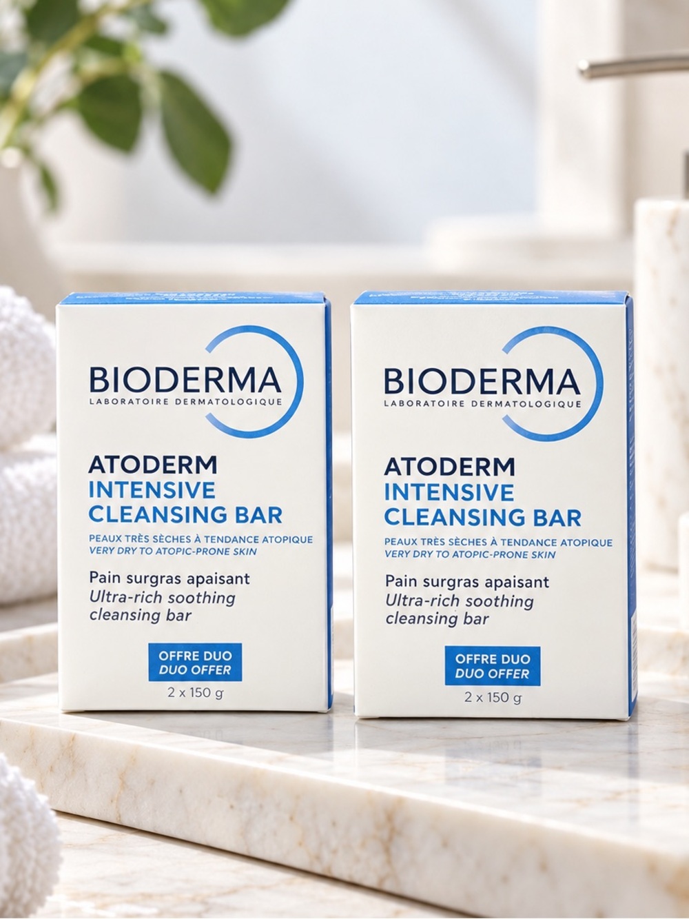 Bioderma Atoderm Intensive Cleansing Bar 2x150g Duo Pack Lot of 2